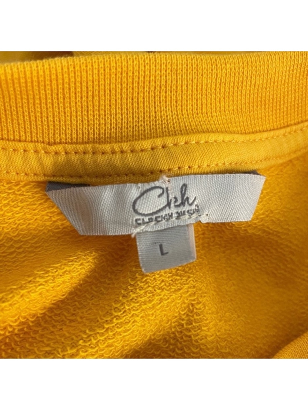 C & A Buying co casual yellow long sleeve embroidery rainbow sweatshirt large - Picture 10 of 12
